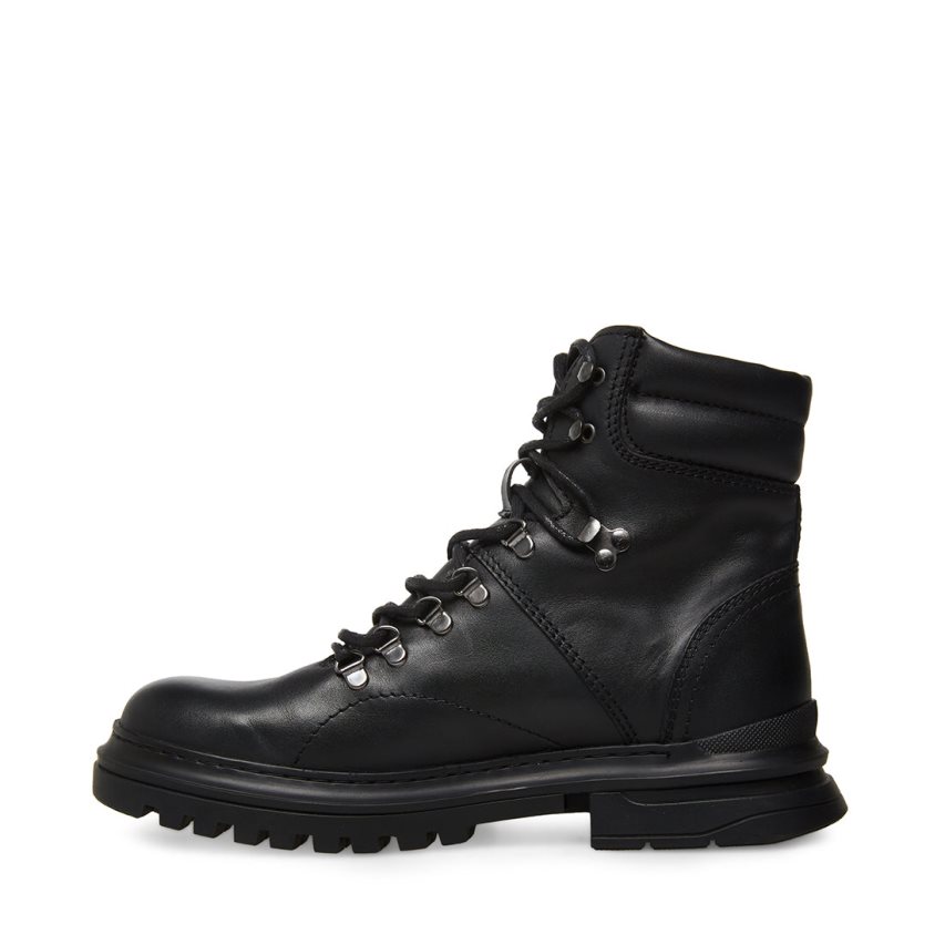 Botines Steve Madden Monty Cuero Hombre Negras | ES RY8E34